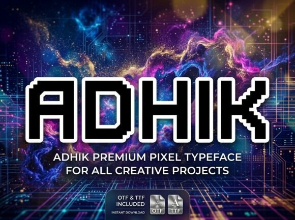 Adhik: The Pixel Typeface for Bold Digital Storytelling