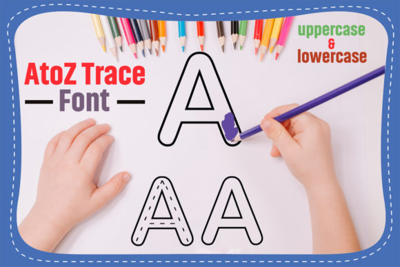 AtoZ Trace for Kids: A Playful Font for Creative Projects