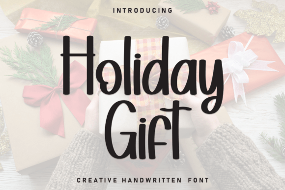 Holiday Gift Font: A Cozy Handwritten Typeface for Your Designs