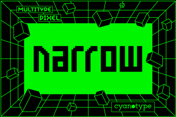MultiType Pixel Narrow: A Cool, Pixelated Font for Modern Design
