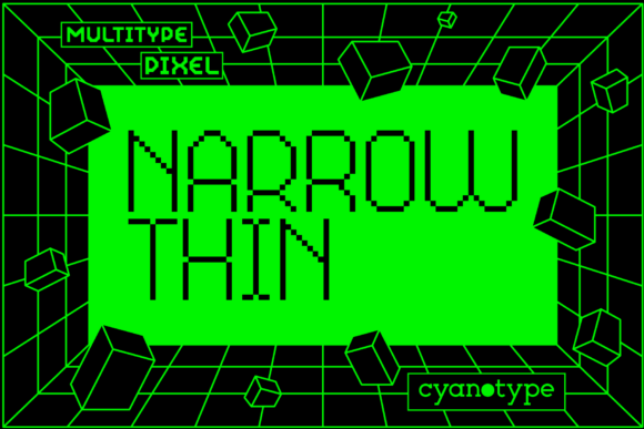 MultiType Pixel Narrow Thin: A Modern Typeface for Bold Brands
