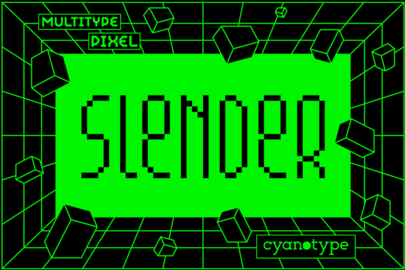 MultiType Pixel Slender: A Creative Font for Bold Designs