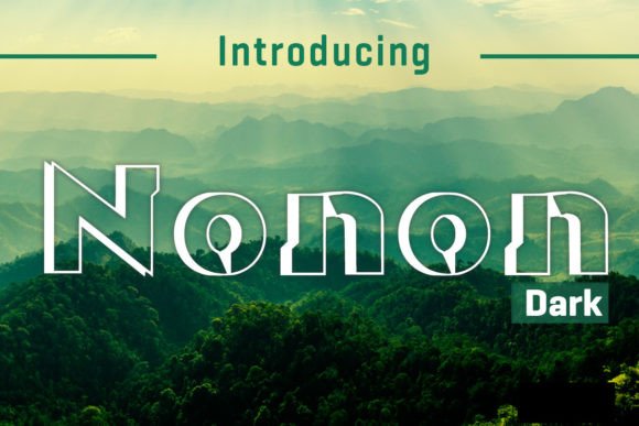 Nonon Dark: A Cool, Uniquely Shaped Display Font for Creative Projects