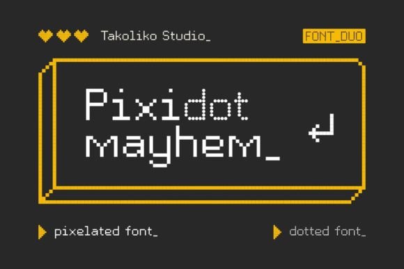 Pixidot Mayhem: A Typeface Teleporting You to 80s Retro