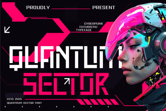 Quantum Sector: The Cyberpunk Typeface for Digital Pioneers