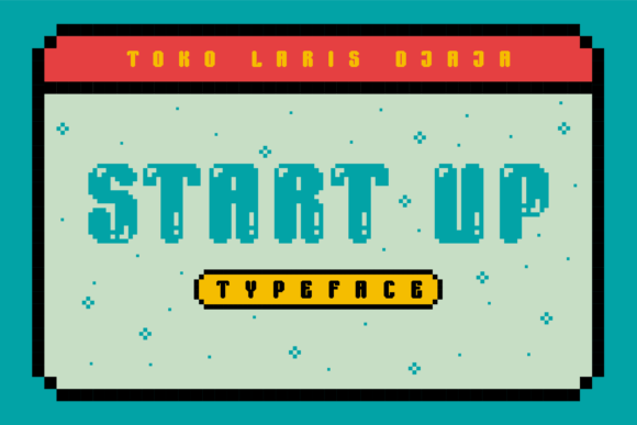 Start Up: A Retro Pixel Typeface for Playful Branding